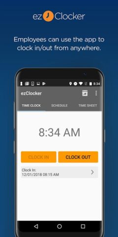 ezClocker: Employee Time Track для Android — скриншот 1