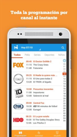 mi.tv — Programación de TV для Android — скриншот 1