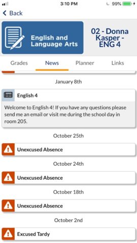 myStudent Pasco для Android — скриншот 4