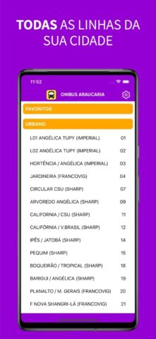 Ônibus Araucária для Android — скриншот 2