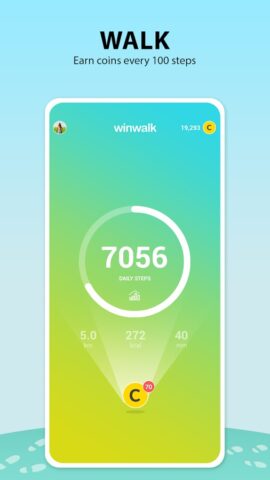 Winwalk Step Tracker & Rewards для Android — скриншот 1