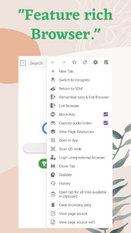 1DM+: Browser & Video Download для Android — скриншот 3