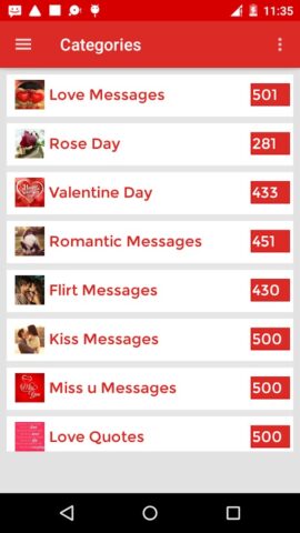 2026 Love Message 10000+ для Android — скриншот 2
