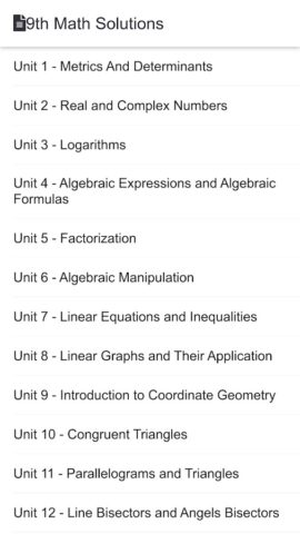 9th Class Math Key book для Android — скриншот 1