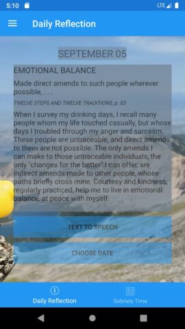 AA Daily Reflections для Android — скриншот 1