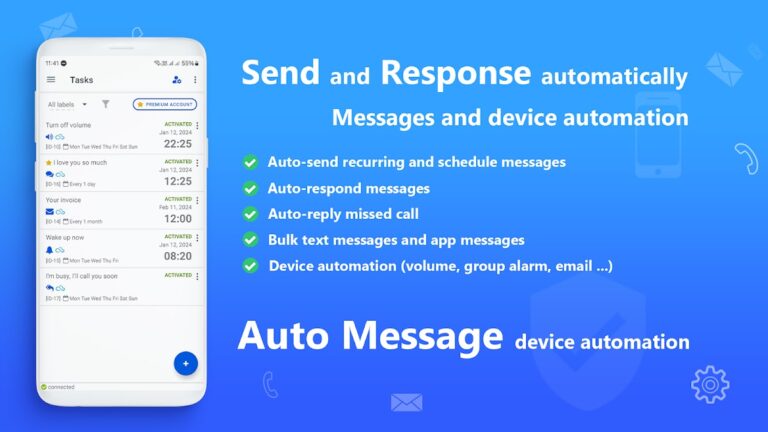 AUTO MESSAGE ответит отправить для Android — скриншот 1