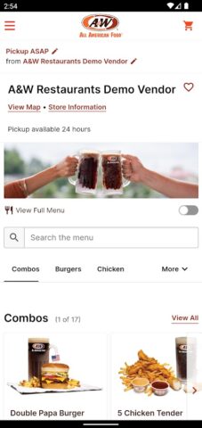 A&W Restaurants для Android — скриншот 3