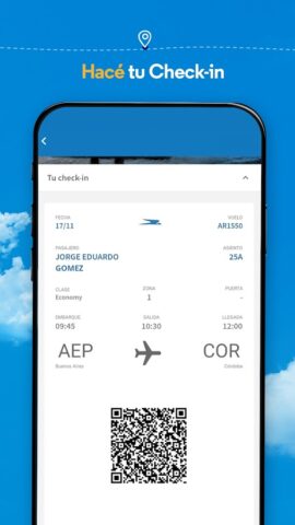 Aerolíneas Argentinas для Android — скриншот 3