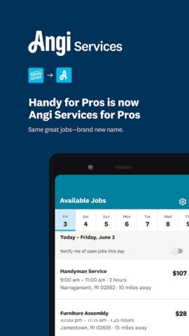 Angi Services for Pros для Android — скриншот 1