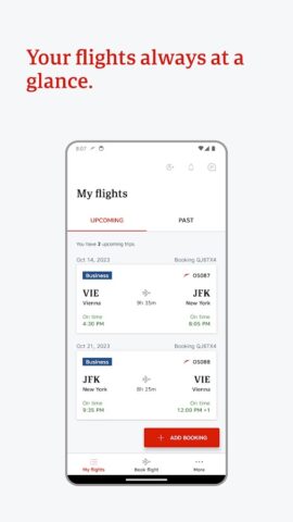 Austrian Airlines для Android — скриншот 3