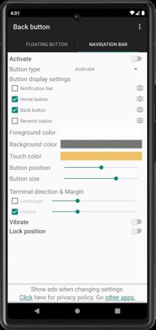 Back Button для Android — скриншот 3