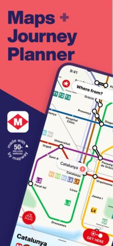 Barcelona Metro Map & Routing для iOS — скриншот 1