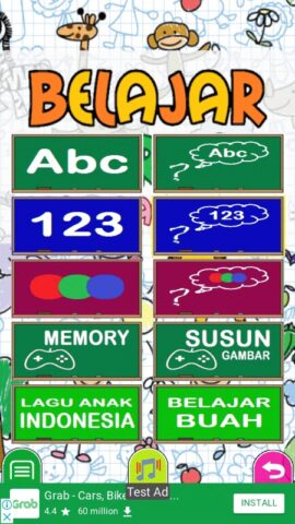 Belajar Huruf dan Angka для Android — скриншот 2