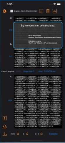 Big Number Calculator+ для iOS — скриншот 1