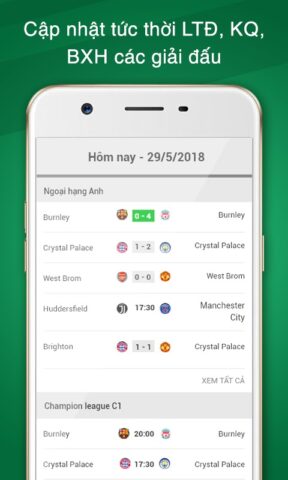 Bong da 24h для Android — скриншот 2