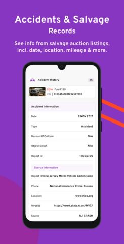 Bumper Vehicle History Reports для Android — скриншот 5