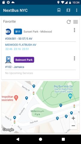 Bus Schedules in NYC для Android — скриншот 1