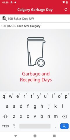 Calgary Garbage Day для Android — скриншот 2