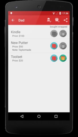 Christmas Gift List для Android — скриншот 2