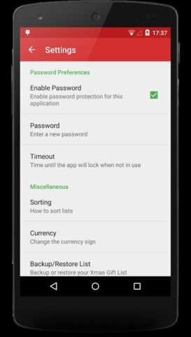 Christmas Gift List для Android — скриншот 3