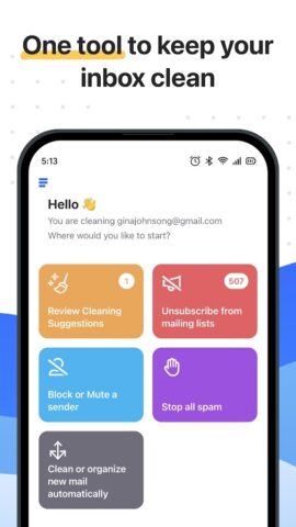 Clean Email — Inbox Cleaner для Android — скриншот 1