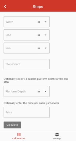 Concrete Calculator для Android — скриншот 4