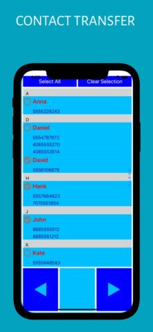 Передача контакта / файла для iOS — скриншот 2