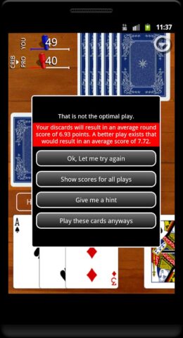 Cribbage Classic для Android — скриншот 5