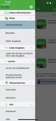 Библиотека словарей PONS для iOS — скриншот 4