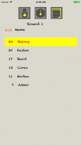 DnD Initiative Tracker для iOS — скриншот 2