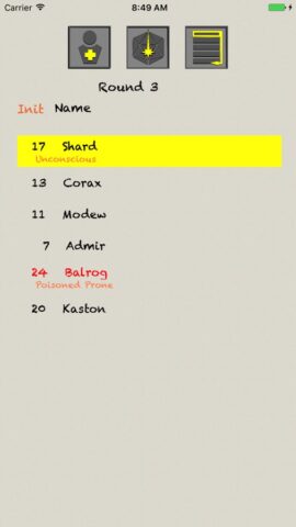 DnD Initiative Tracker для iOS — скриншот 3