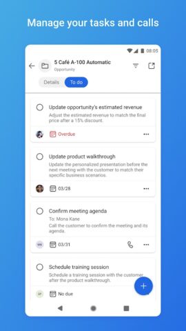 Dynamics 365 Sales для Android — скриншот 4