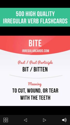 English Irregular Verbs Cards для iOS — скриншот 1