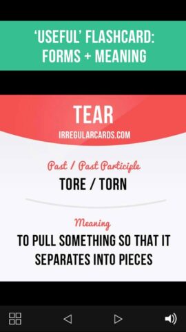 English Irregular Verbs Cards для iOS — скриншот 3