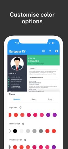 EuroPass CV Maker — EU Resume для Android — скриншот 4