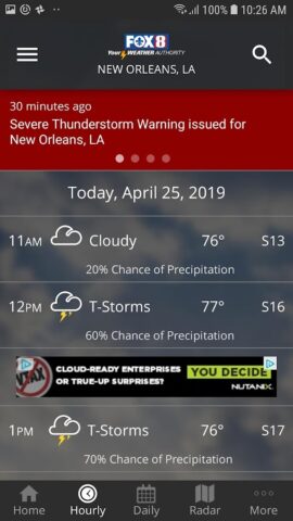 FOX 8 Weather для Android — скриншот 2