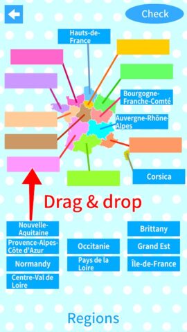 France Regions & Depts Quiz для Android — скриншот 1