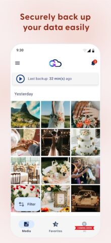 G Cloud Backup для Android — скриншот 2