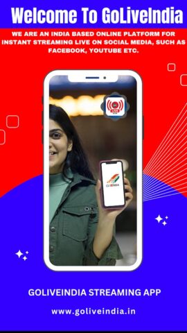 GoLiveIndia — Stream Anywhere для Android — скриншот 1