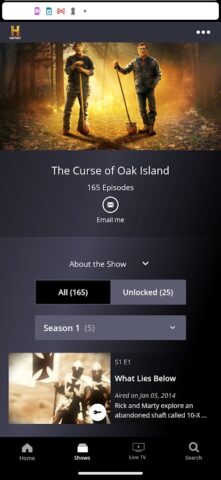 HISTORY: Shows & Documentaries для Android — скриншот 1