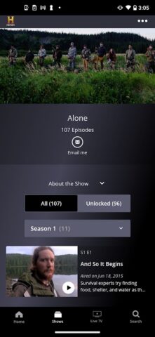 HISTORY: Shows & Documentaries для Android — скриншот 2