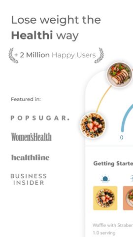 Healthi: Weight Loss, Diet App для Android — скриншот 1