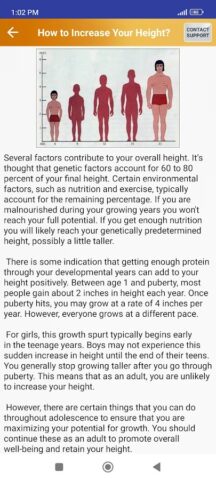 Height Increase Diet & Tips для Android — скриншот 3