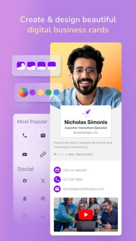 Цифровые визитки HiHello для Android — скриншот 2