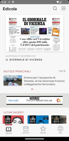 Il Giornale di Vicenza Digital для Android — скриншот 1