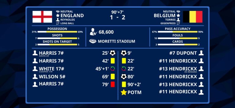 Международный футбольный сим для iOS — скриншот 5