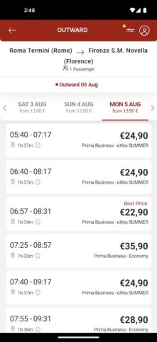 Italo: Italian Highspeed Train для Android — скриншот 2