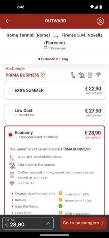 Italo: Italian Highspeed Train для Android — скриншот 3
