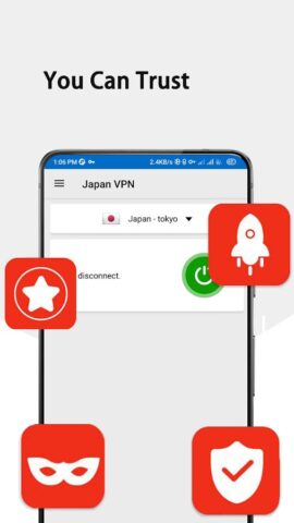 Japan VPN для Android — скриншот 5
