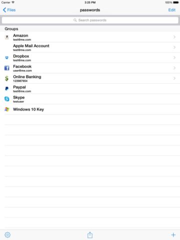 KeePass Touch для iOS — скриншот 1
